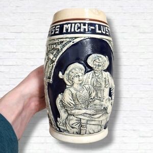 Original King 500/34 Couple Depiction Hand Painted Vintage German Beer Stein